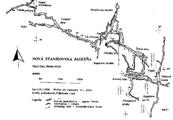 Nová Stanišovská jeskyně - plán