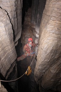 Iron deep, kaskády v -400 m. Foto P. Čáslavský