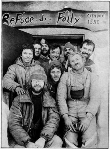 "Generace Jean - Bernard 1984", NAHOŘE zleva: P. Tásler, V. Kracík, V. Kahle, L. Beneš, O. Šimíček, J. Dubský. DOLE zleva: J. Otava, R. Tásler, A. Nejezchleb. Foto R. Tásler.